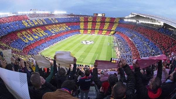 Camp Nou là top sân bóng đá lớn nhất