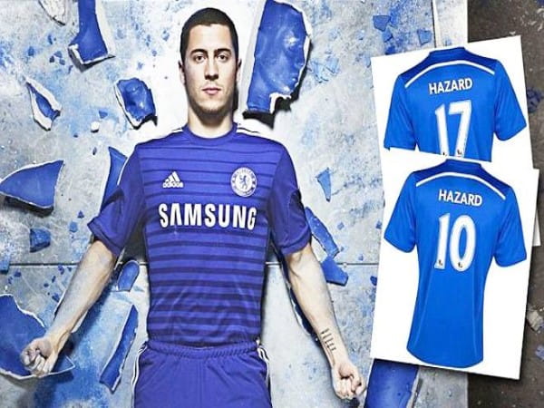 Eden Hazard số áo ở Real Madrid, Chelsea các CLB khác