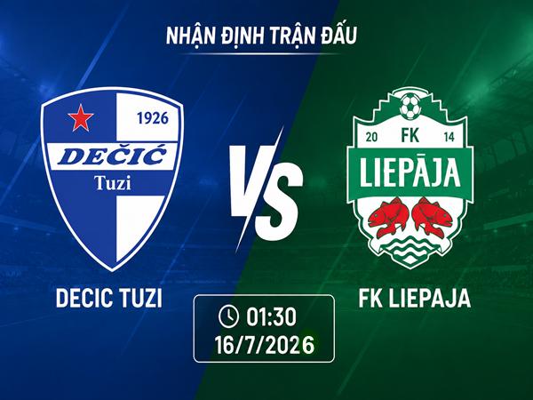 Nhận định, dự đoán Decic Tuzi vs FK Liepaja hôm nay ngày 16/7