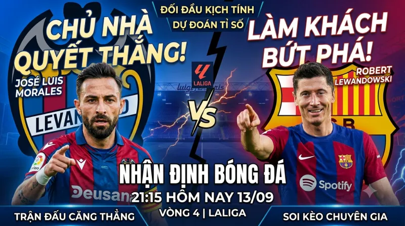 Nhận định, dự đoán Levante vs Barca ngày 13/09